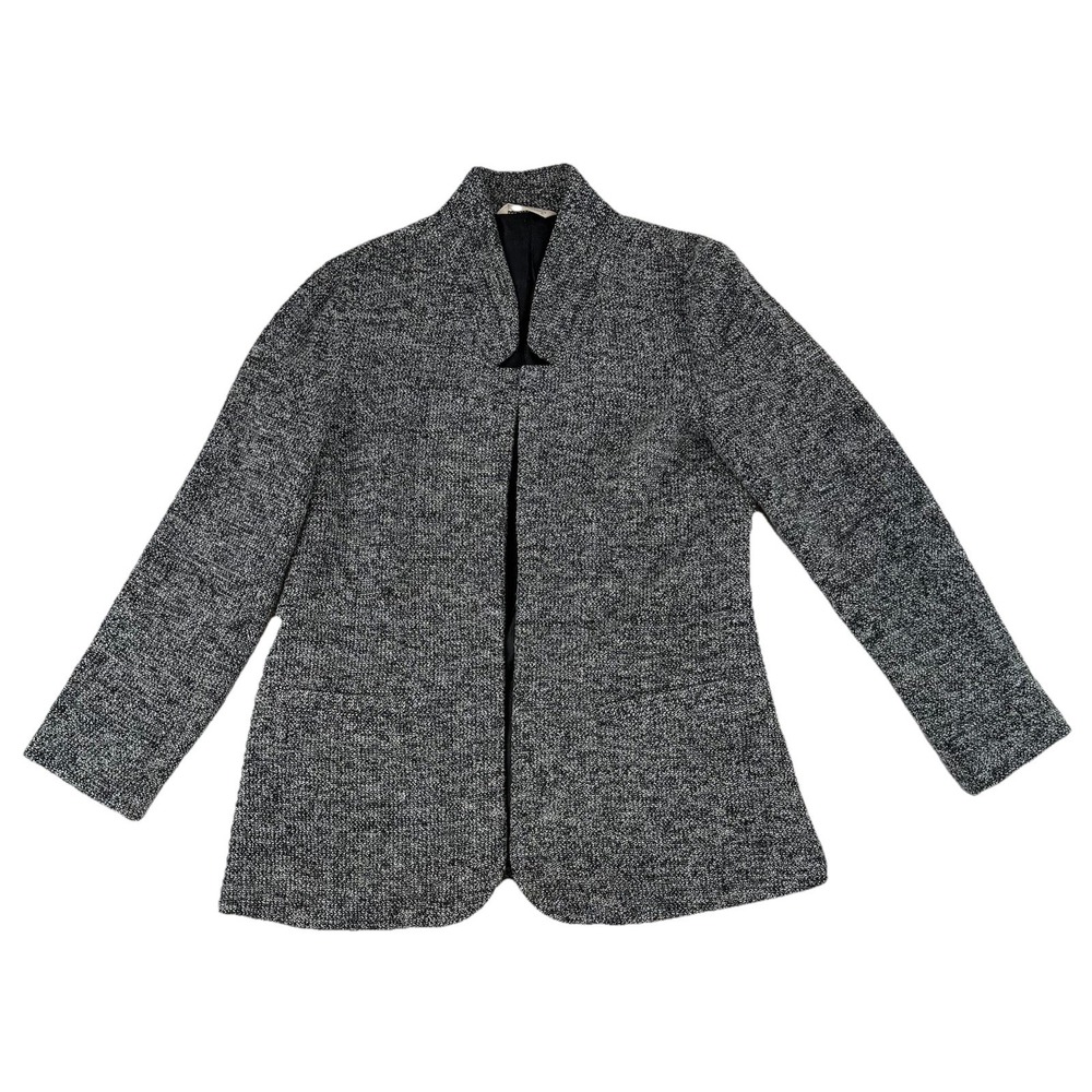 SOFT SURROUNDINGS Blazer With Pockets Size PM Petite Medium Black Gray
